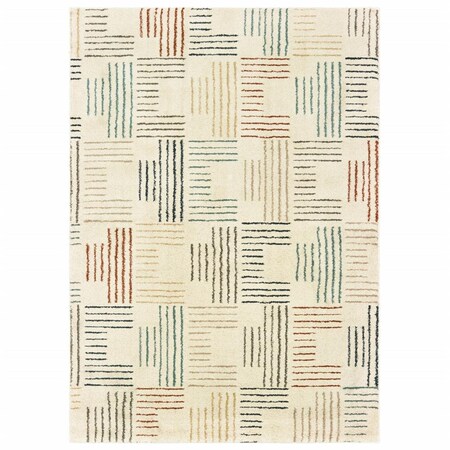 Palacedesigns 6 x 9 ft. Ivory Multi Neutral Tone Scratch Indoor Area Rug - Ivory - 6 x 9 ft. PA3090756